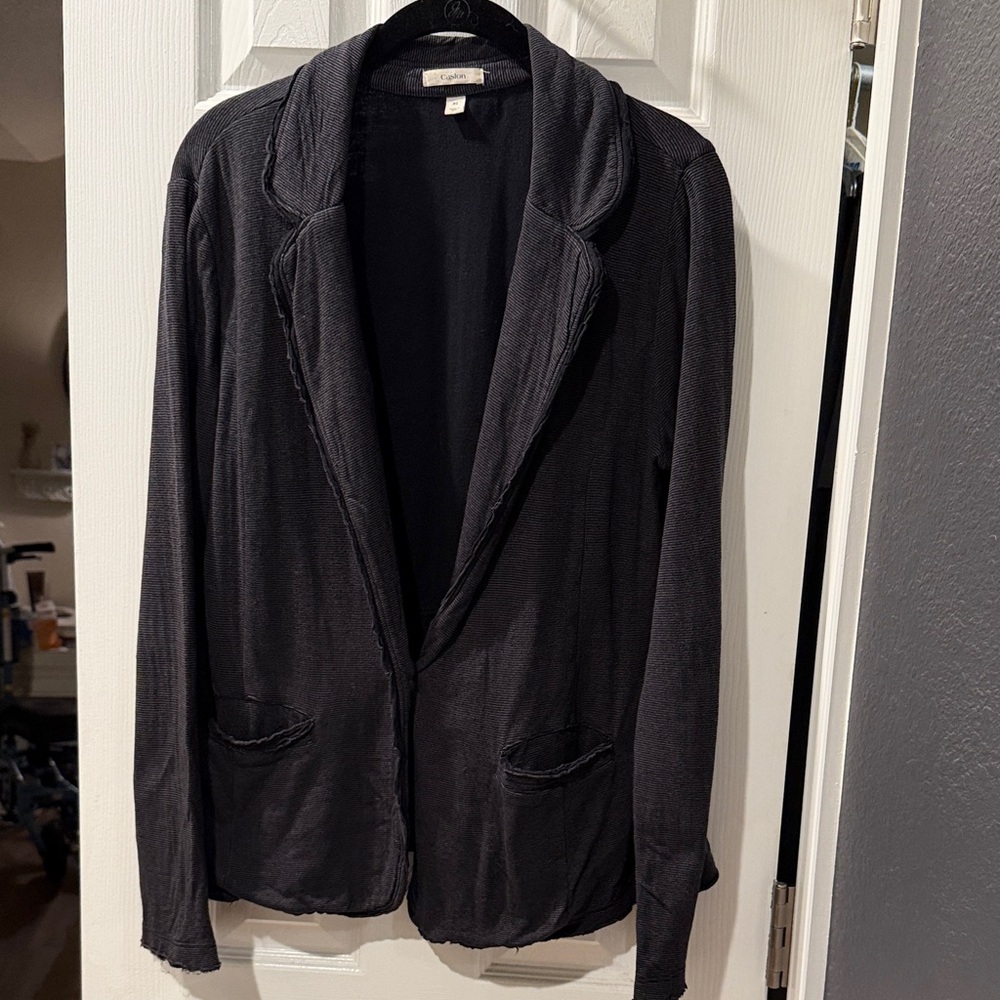 Caslon Dark Gray Knit Jacket